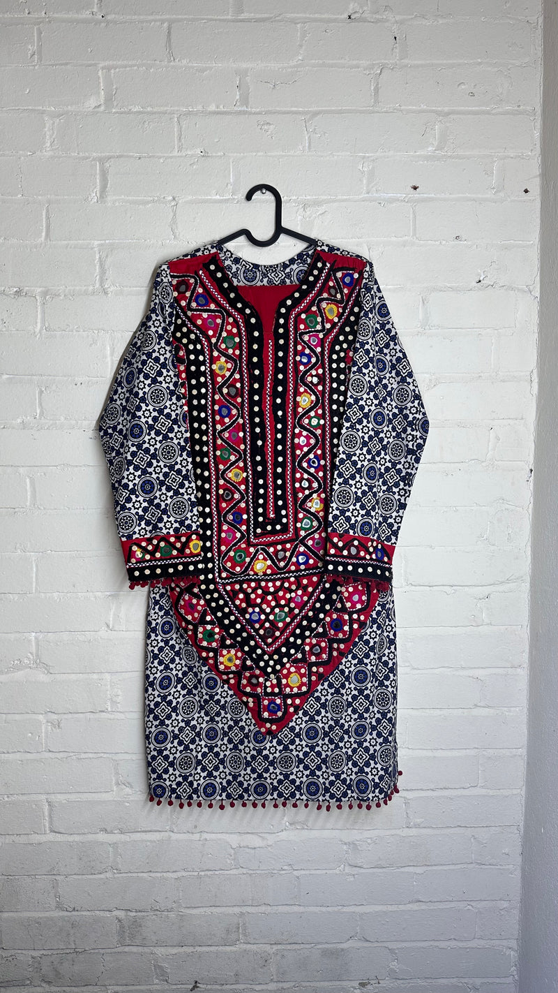 Multicolour Embroidered Ethnic Kurti