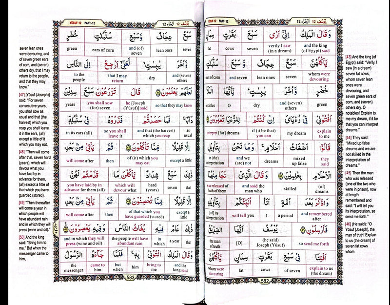 Study the Noble Qur’an – Word for Word With Translation (Single Volume) | Darussalam