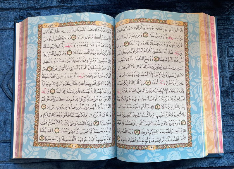 Al-Qur’an Al-Karim – Rainbow Qur’an 14X10 (Uthmani Script, Hardcover)