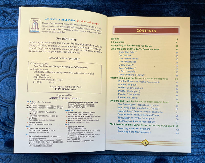 Christianity and Islam: According to the Bible and the Quran