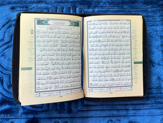 Al-Qur’an Al-Karim – Zip Qur’an (Uthmani Script, Colour-Coded Tajweed)- 14X10