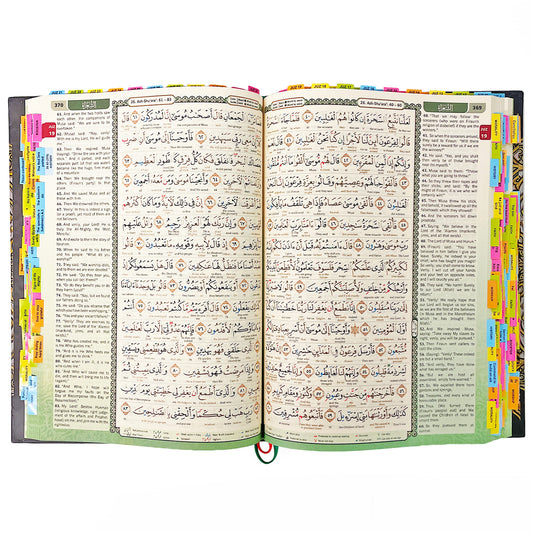 Al-Quran Al-Kareem. The Noble Quran Word by Word English Translation and Color-Coded Tajweed.