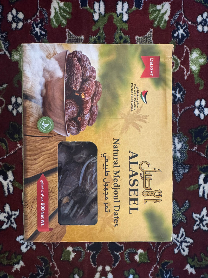AL ASEEL Natural Medjoul Dates – Delight (908g) | Product of Palestine
