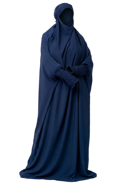 One Piece Full Length Jilbab / Prayer Abaya – Blue