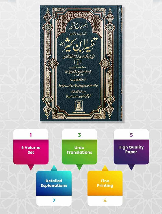 Tafsir Ibn Kathir (6 Vol Set) - Urdu المصباح المنیر تہذیب وتحقیق تفسیر ابن کثیر 6 جلد
