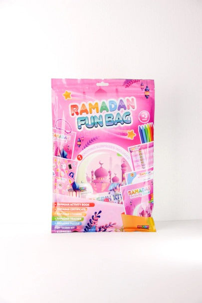 Ramadan Fun Bag – Pink | Kids Islamic Activity & Gift Set