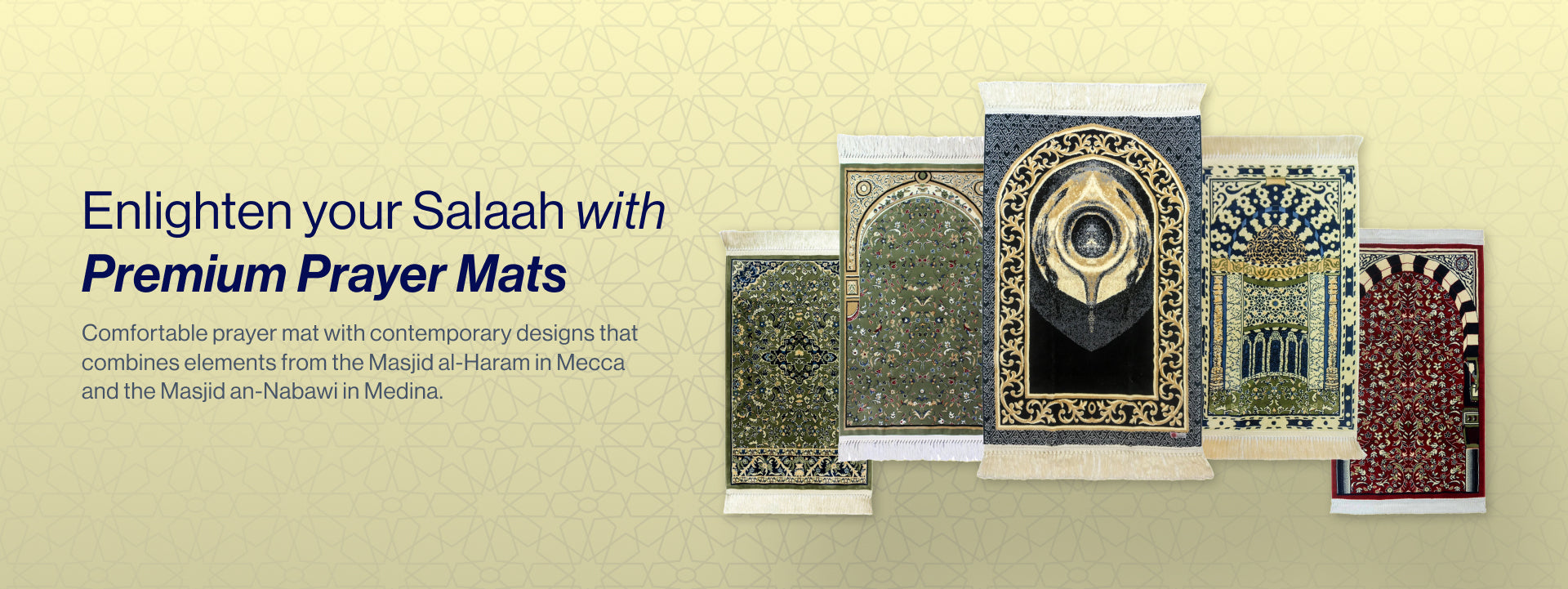 Banner for Darussalam premium Prayer mat. Beautiful rugs (Jaye Namaz)