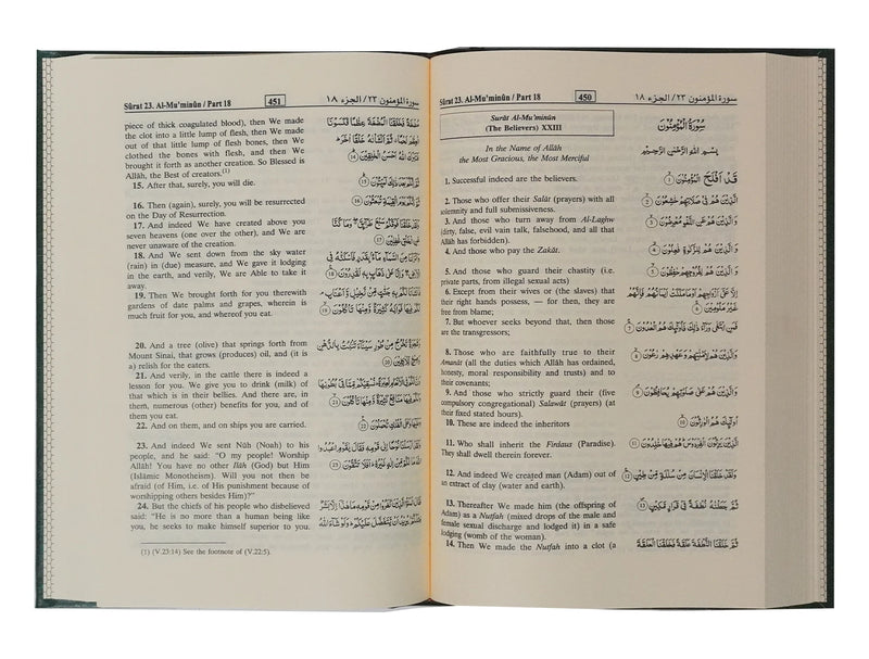 Interpretation of the Meanings of Noble Quran in English (with Pakistani script)- 14x21
