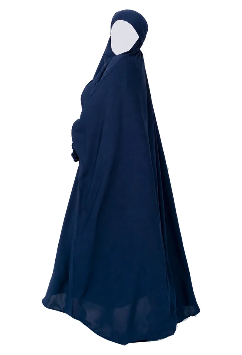 One Piece Full Length Jilbab / Prayer Abaya – Blue