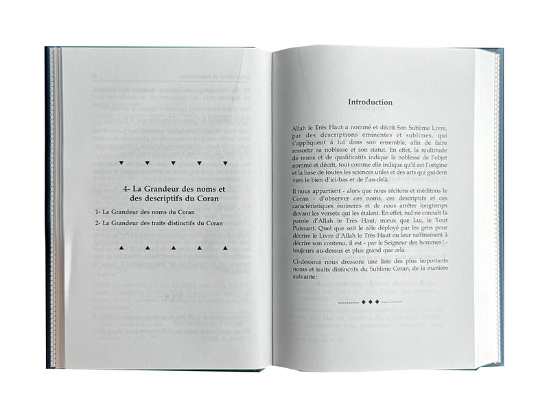 La Grandeur du Noble Coran - page intérieure