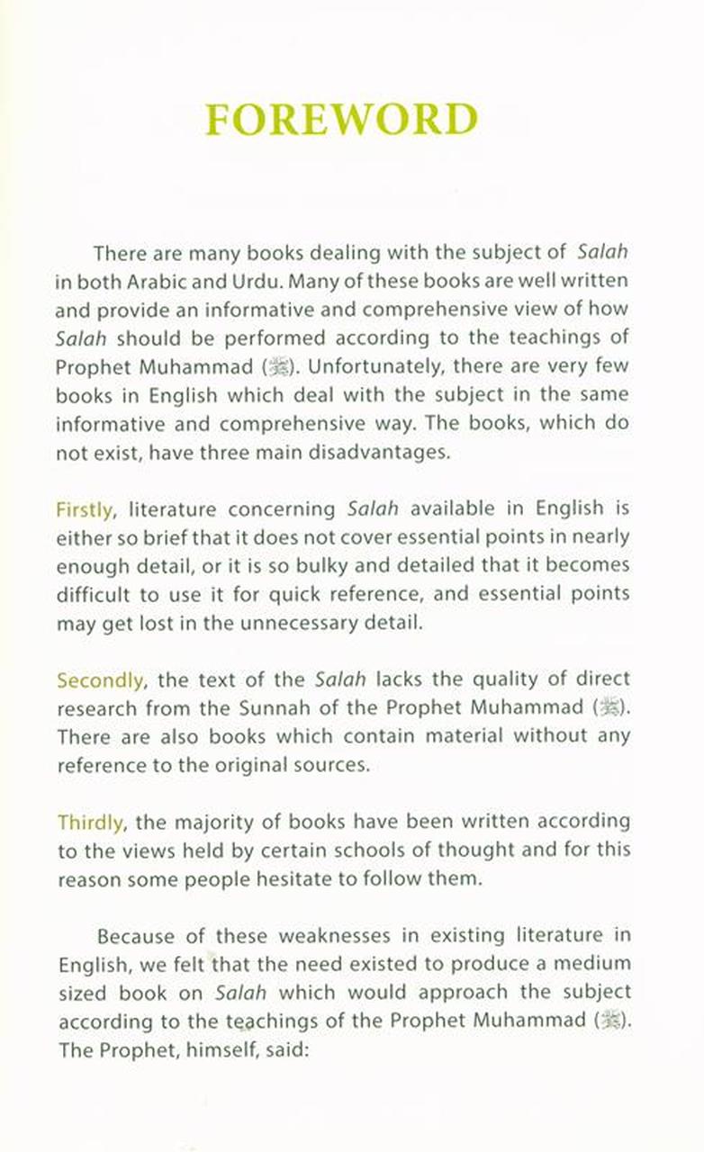 A Guide to Salah (Prayer) - English