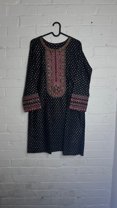 Black Embroidered Kurti