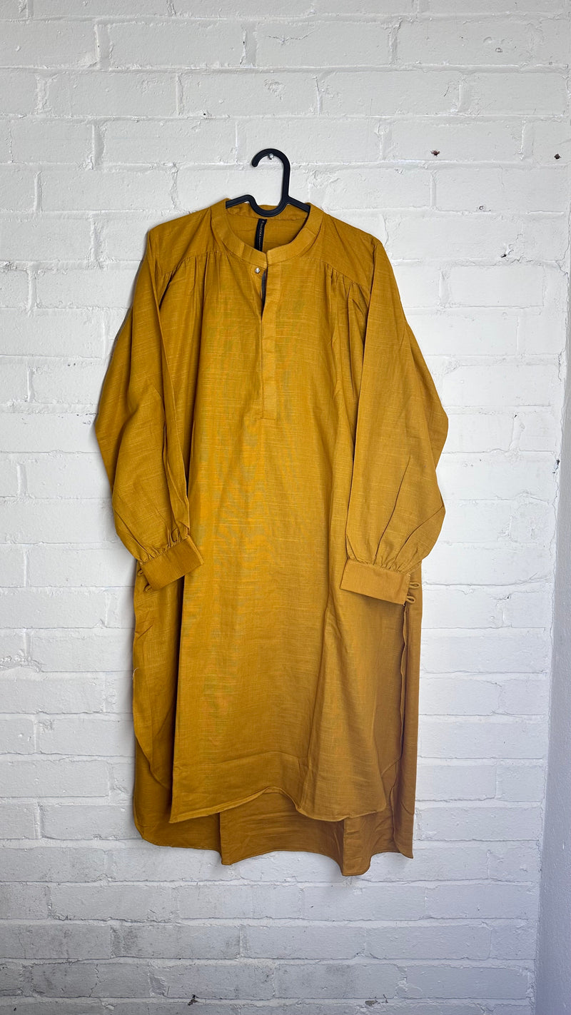 Mustard Yellow Modest Kurti