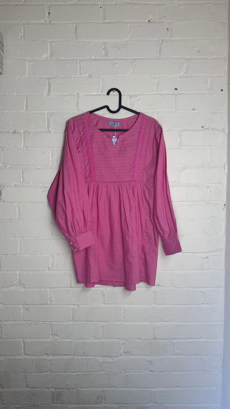 Rose Pink Modest Kurti Top