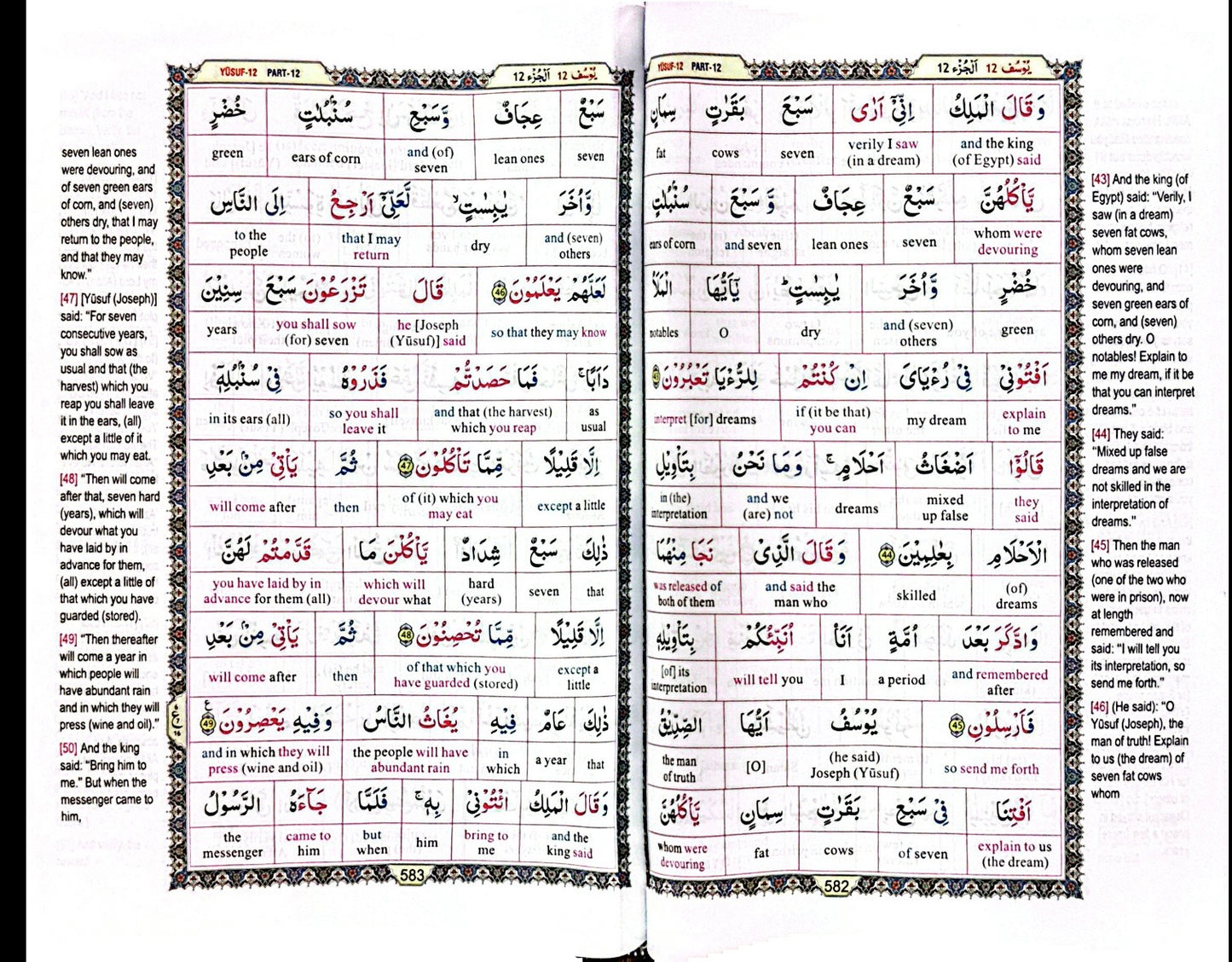 Study the Noble Qur’an – Word for Word With Translation (Single Volume) | Darussalam