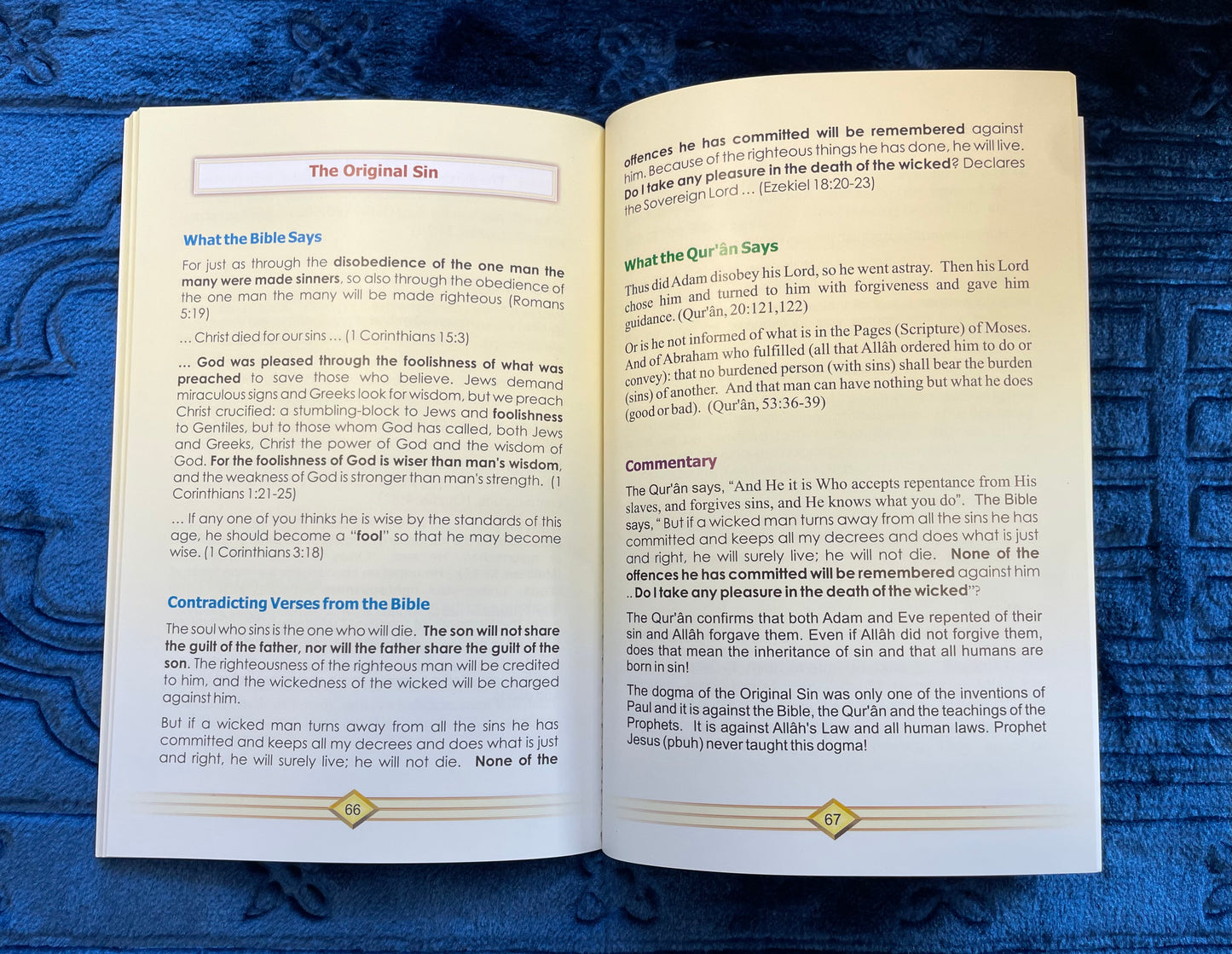 Christianity and Islam: According to the Bible and the Quran