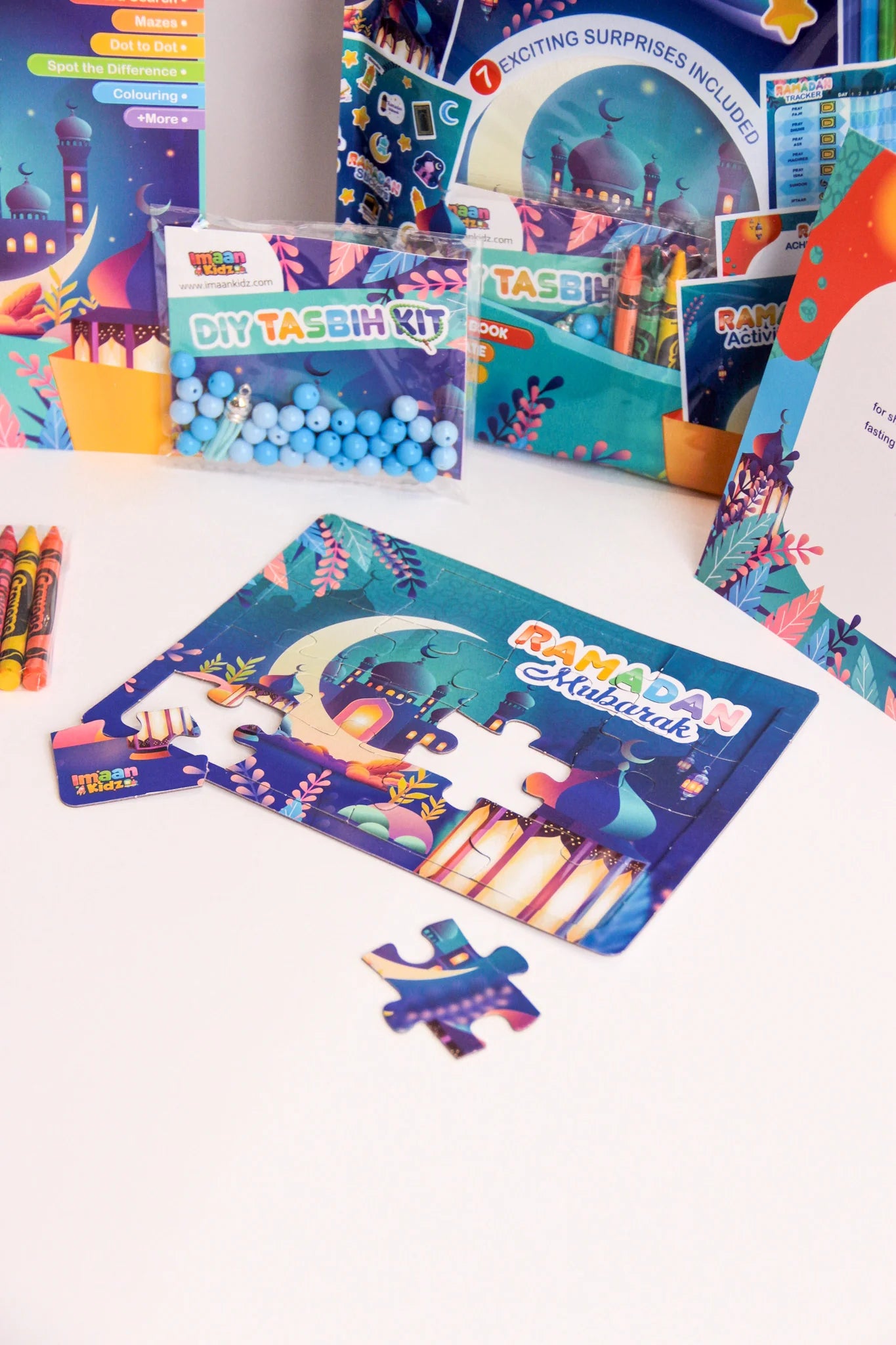 Ramadan Fun Bag – Blue | Kids Islamic Activity & Gift Set