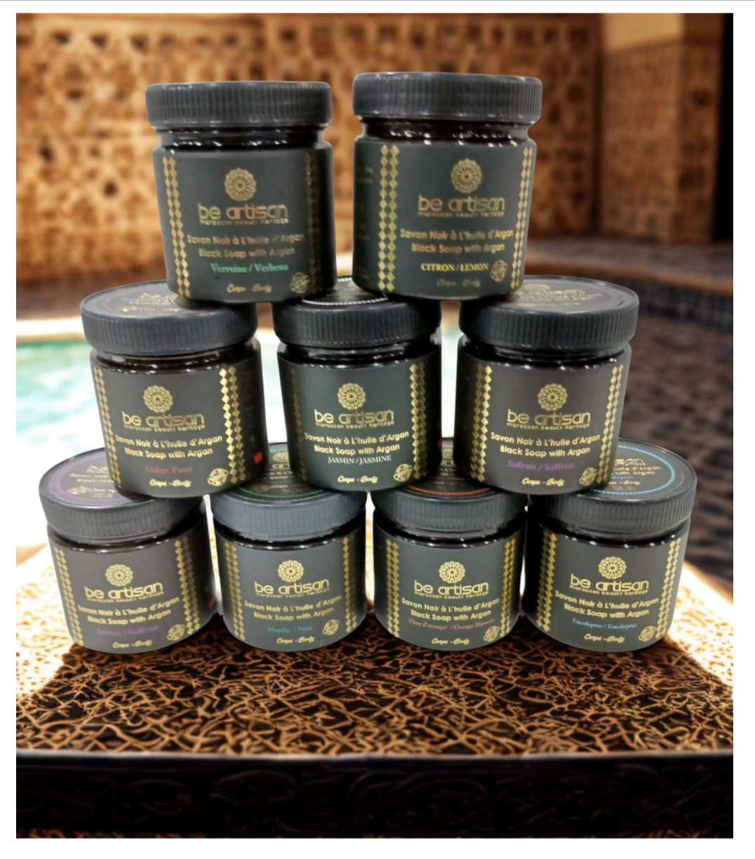 Rose & Argan Black Soap – Moroccan Hammam Cleanser | Be Artisan