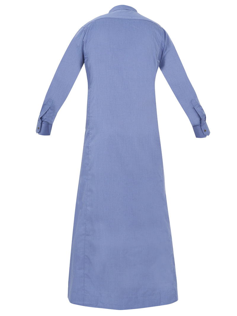 Saudi Shirt-Style Thobe – Modern Fit Traditional Men’s Islamic Wear