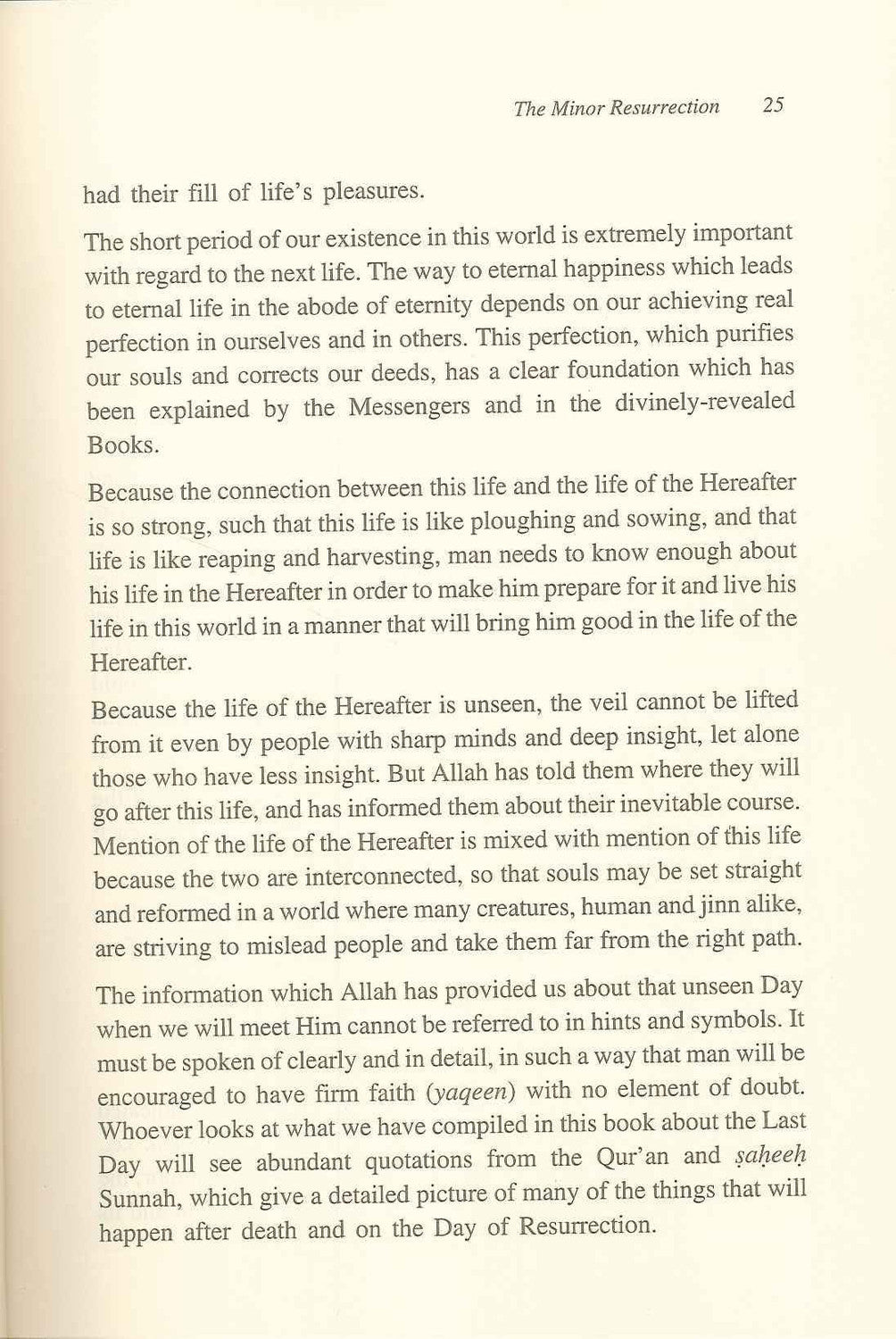 Minor Resurrection Islamic Creed Series Vol. 5
