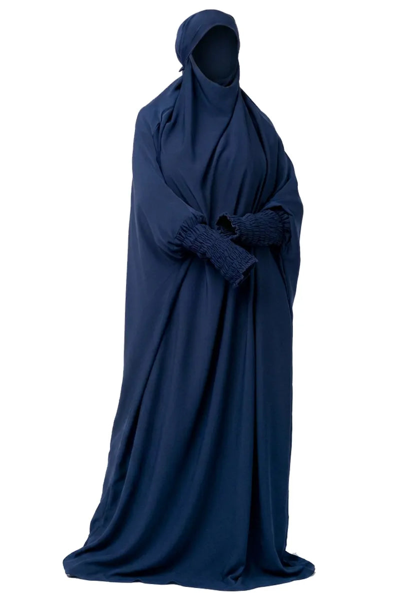 One Piece Full Length Jilbab / Prayer Abaya – Blue