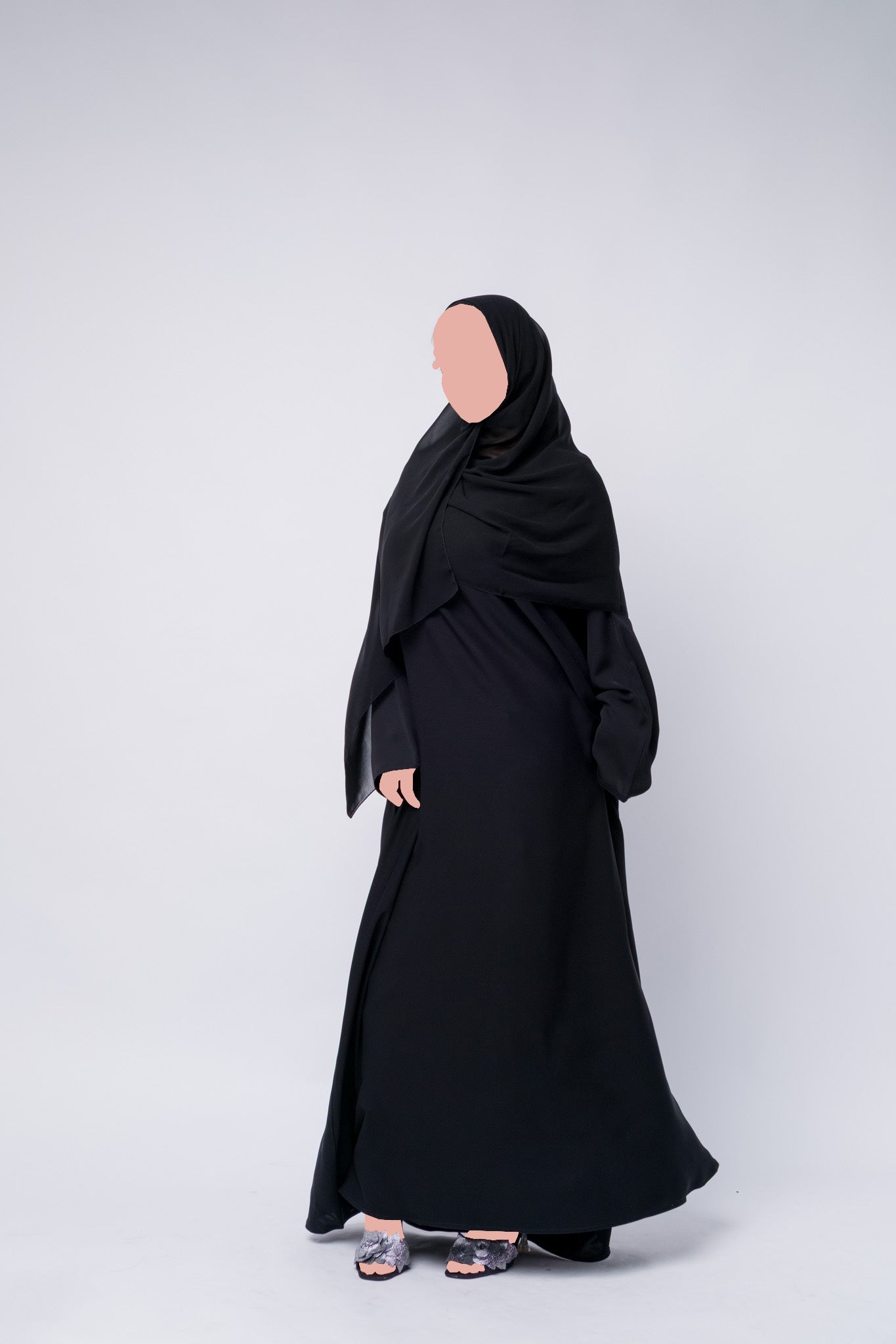 Everyday Closed Abaya With Pockets – Black