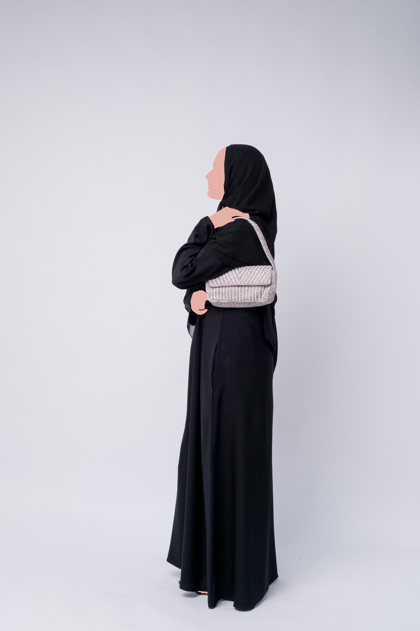 Everyday Closed Abaya With Pockets – Black