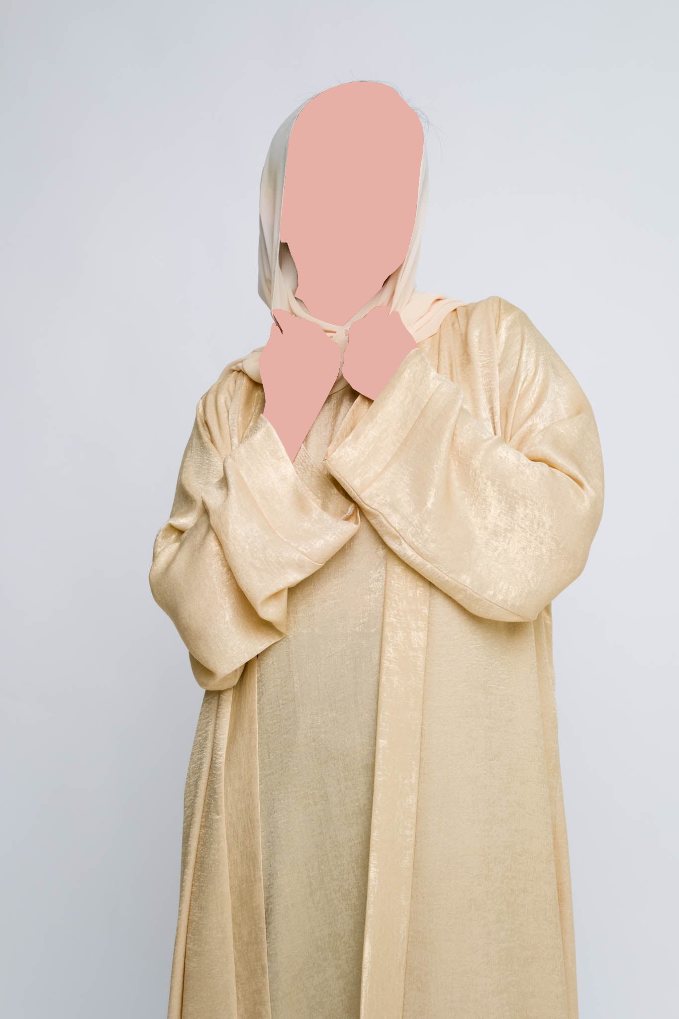 Luxury Four Piece Abaya Set – Soft Honey Gold