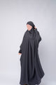 One Piece Full Length Jilbab/Prayer Abaya - Charcoal Grey