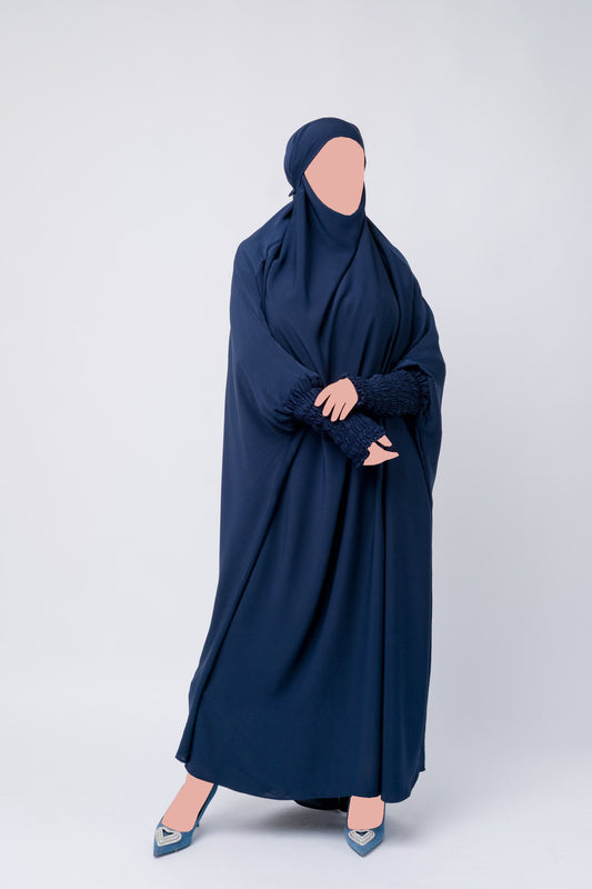 One Piece Full Length Jilbab / Prayer Abaya – Blue