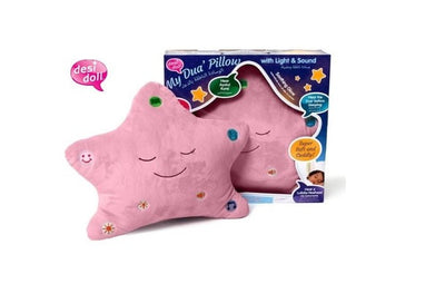 My Dua’ Pillow™ – Soft Islamic Bedtime Pillow with Light & Sound (Pink)